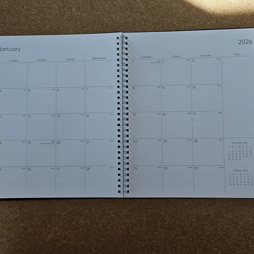 Blue Sky 2026 Black Planning Calendars Set